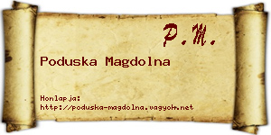 Poduska Magdolna névjegykártya